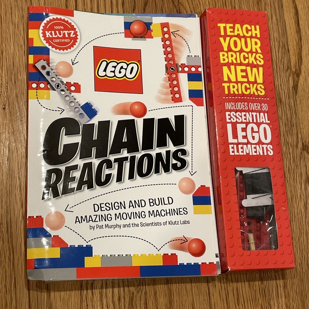 Lego Chain Reactions Book Klutz Kit Design Build Moving Toys Set